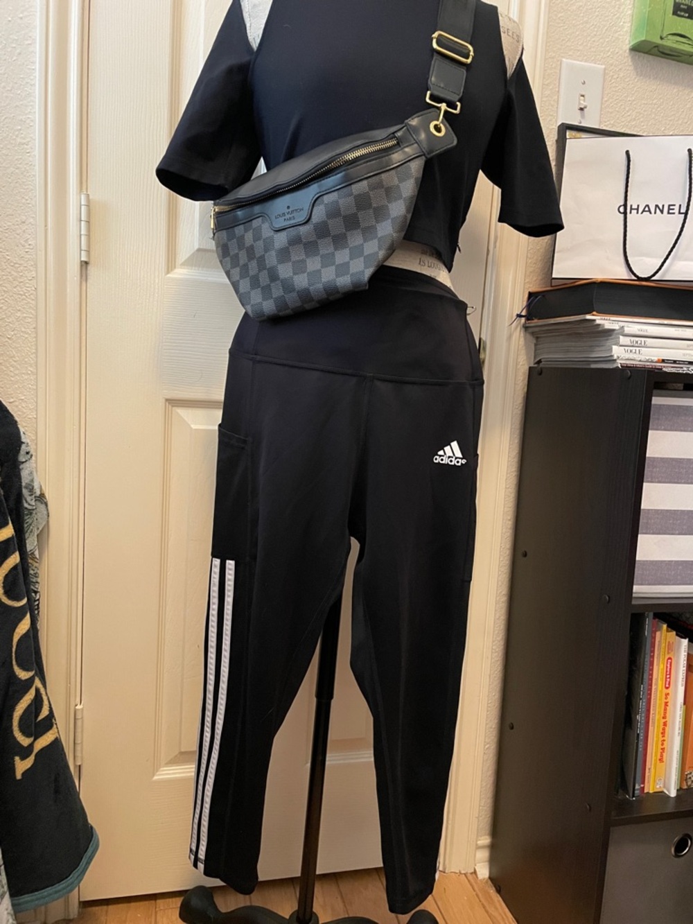 adidas Black Jogger Pants with White Side Stripes. Closet clearout no returns.